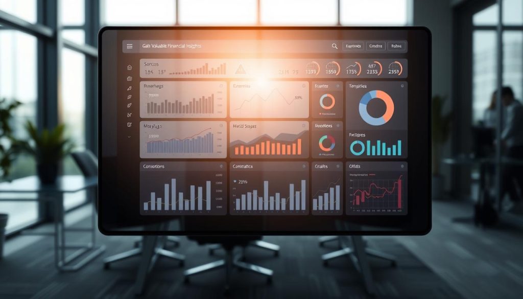 A sophisticated, data-driven financial dashboard hovers in the foreground, displaying a wealth of insights through clear visualizations and intuitive infographics. The background depicts a serene, modern office setting, with an abundance of natural light filtering in through large windows. Subtle yet impactful geometric patterns and a muted color palette convey a sense of sophistication and professionalism. The overall scene evokes a calm, analytical atmosphere, inviting the viewer to delve into the valuable financial information presented. The image captures the essence of "Gain Valuable Financial Insights" - a seamless integration of technology, design, and insightful data analysis. A sophisticated, data-driven financial dashboard hovers in the foreground, displaying a wealth of insights through clear visualizations and intuitive infographics. The background depicts a serene, modern office setting, with an abundance of natural light filtering in through large windows. Subtle yet impactful geometric patterns and a muted color palette convey a sense of sophistication and professionalism. The overall scene evokes a calm, analytical atmosphere, inviting the viewer to delve into the valuable financial information presented. The image captures the essence of "Gain Valuable Financial Insights" - a seamless integration of technology, design, and insightful data analysis.